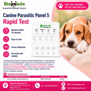Canine Parasitic Panel 5 Kit de Prueba rápida